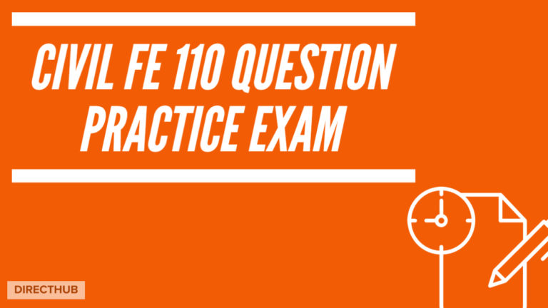 Civil FE Practice Exam (110 Questions)