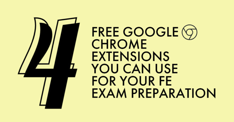 Free FE exam and PE exam Google Extensions
