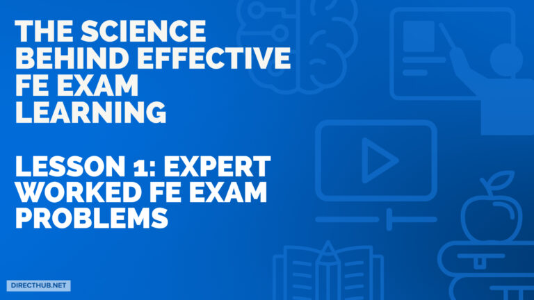 Lesson 1: Finding Expert worked FE Exam Problems