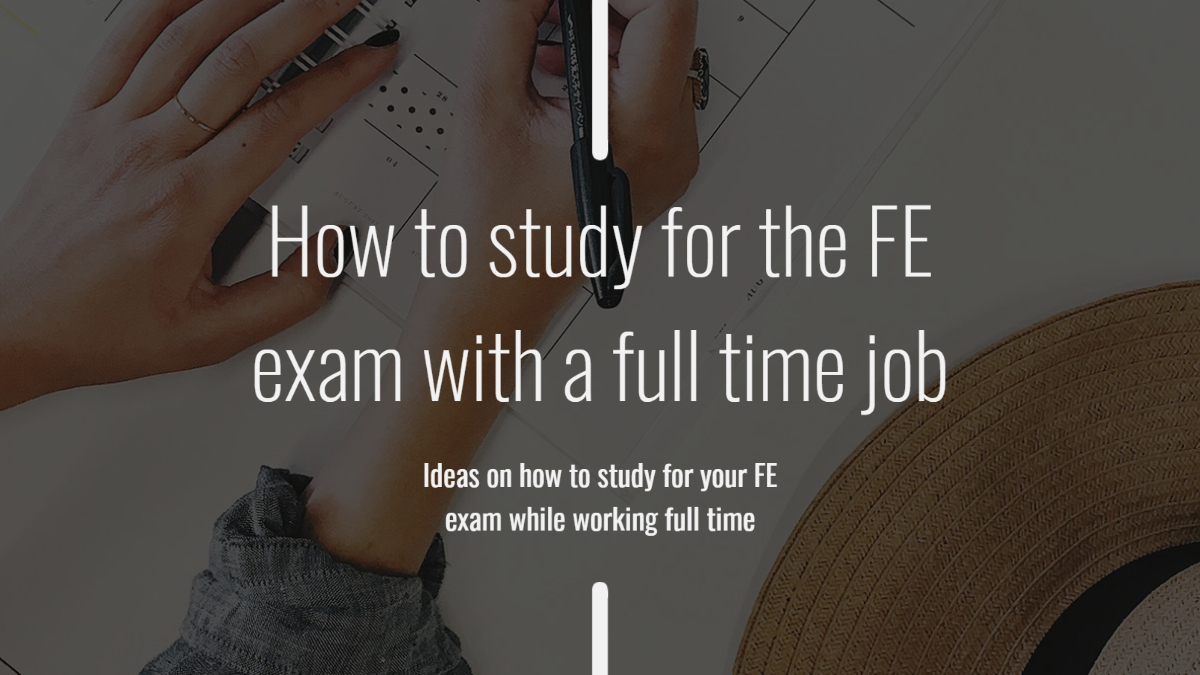 pass your fe exam by planning
